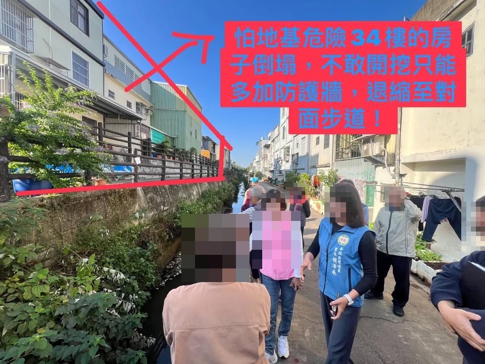 過嶺支渠整治，協調步道寬度